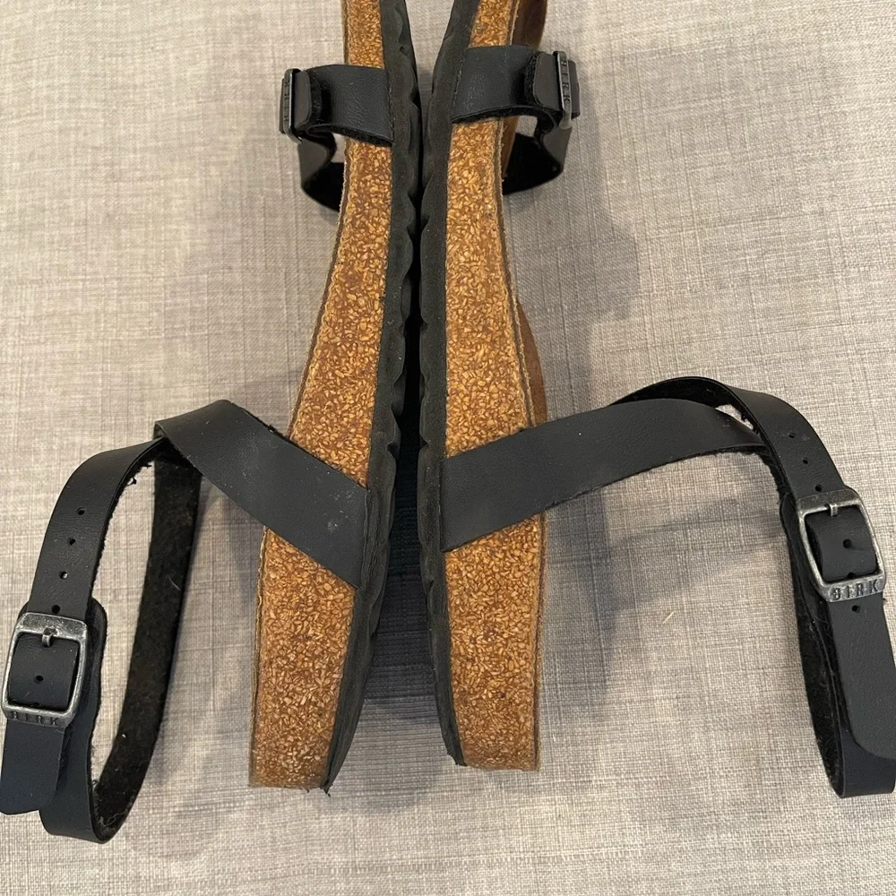 Birkenstock Daloa black criss cross strap sandals women 9 EU 39 GUC - Picture 6 of 9